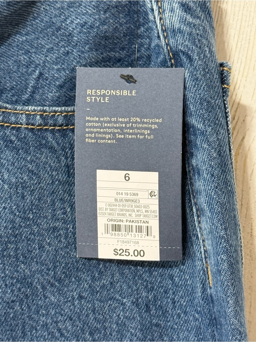 Universal Thread High Rise Long Dark Blue Denim Shorts - Picture 2 of 14